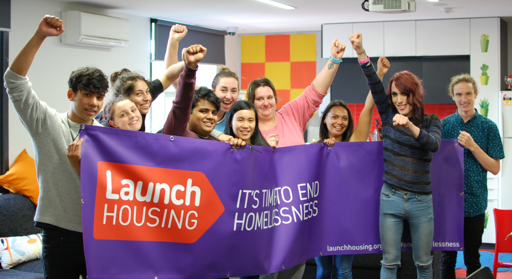 "The Launch Housing team campaign to end homelessness"