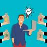 Graphic of man having an idea